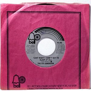 5th Dimension 45 RPM "(Last Night) I Didn't Get To Sleep At All" Bell VG+